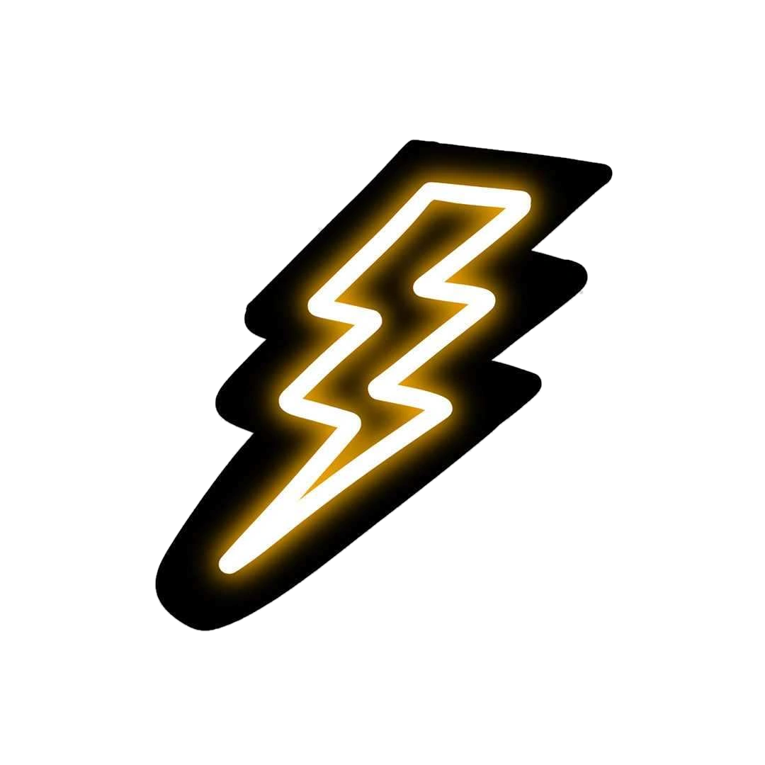 Neon Lightning Sticker